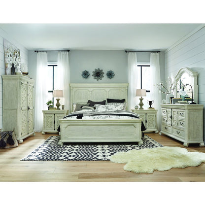 Bronwyn Alabaster King Panel Bed