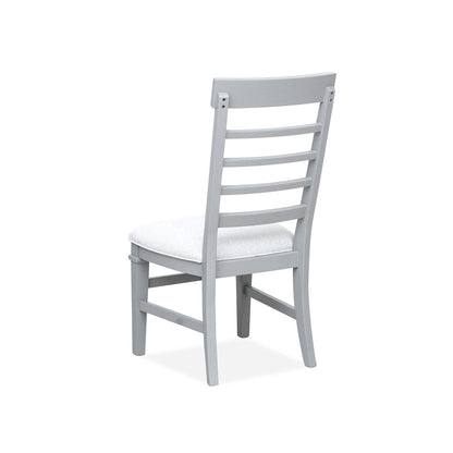 Charleston Harbor Gray Grey Upholstered Side Chair Two Pack
