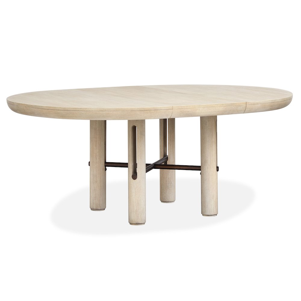 Sunset Cove Sanibel Brown Extendable Round Dining Table