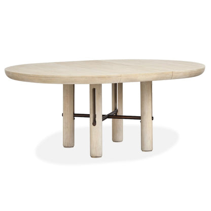 Sunset Cove Sanibel Brown Extendable Round Dining Table