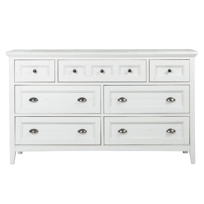 Heron Cove Chalk White And Dovetail Grey Drawer Dresser