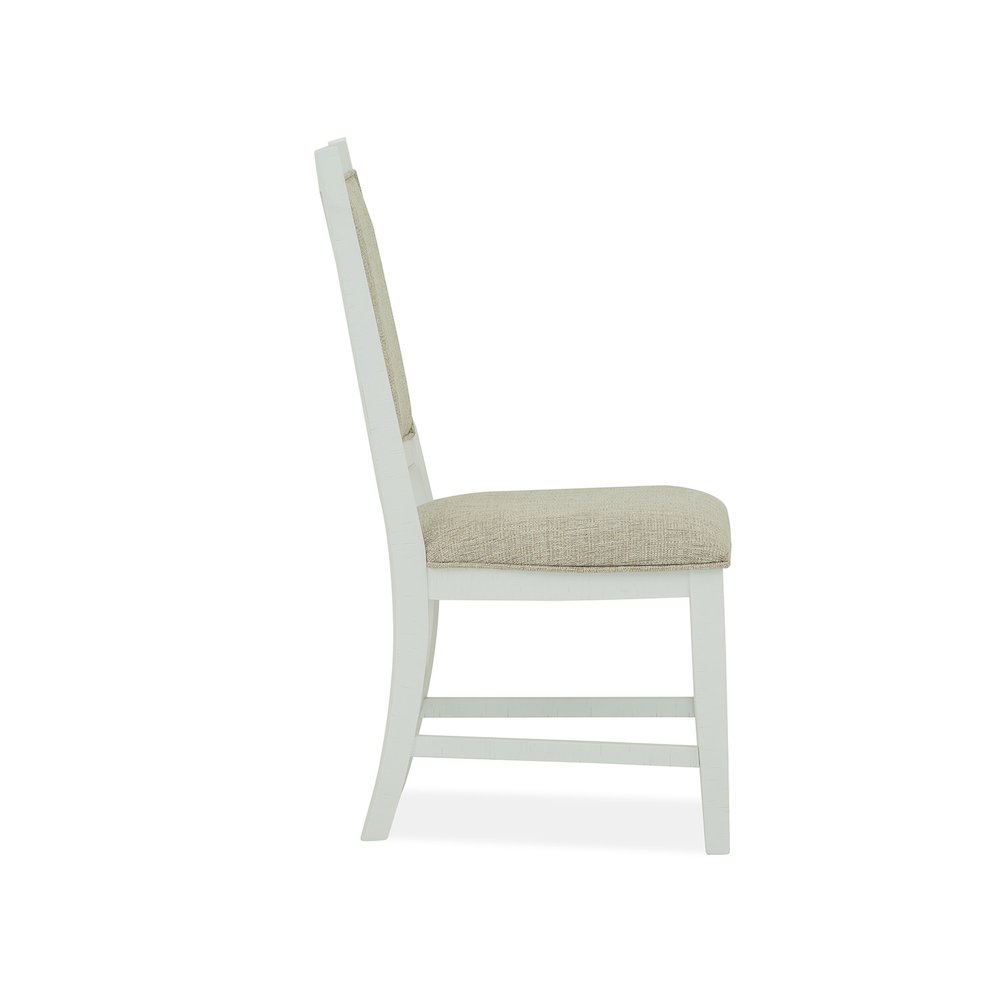 Heron Cove Chalk White And Dovetail Grey Upholstered Side Chair Two Pack