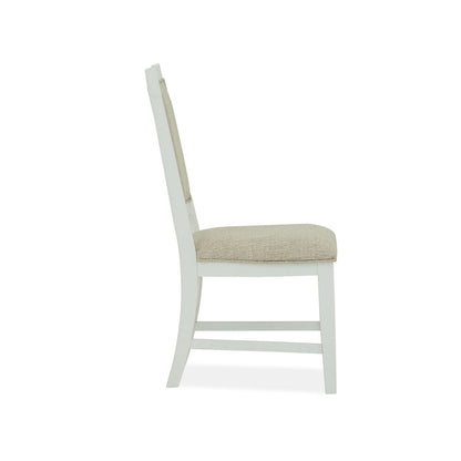 Heron Cove Chalk White And Dovetail Grey Upholstered Side Chair Two Pack