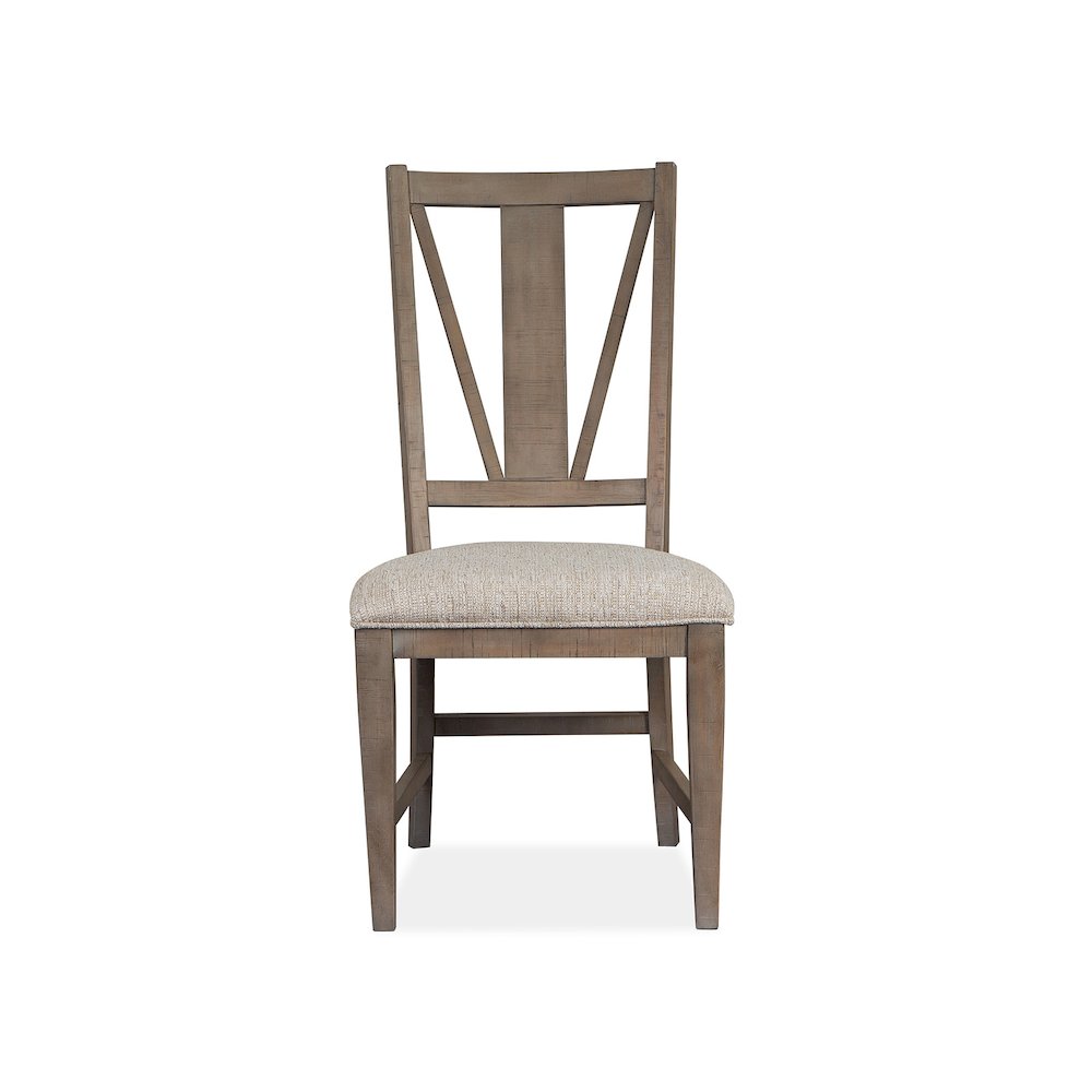Paxton Place Dovetail Grey Upholstered Side Chair Two Pack