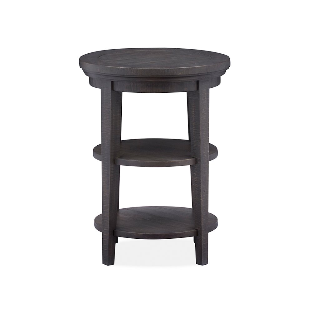 Westley Falls Graphite Round Accent End Table