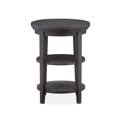 Westley Falls Graphite Round Accent End Table