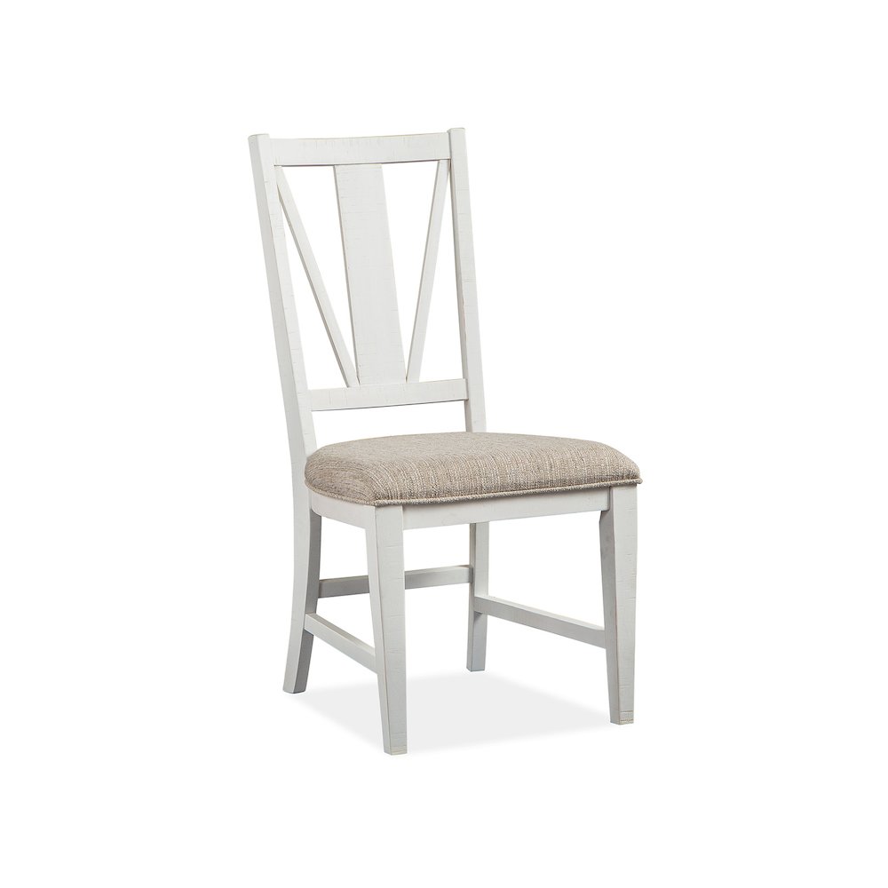 Heron Cove Chalk White And Dovetail Grey Upholstered Side Chair Two Pack
