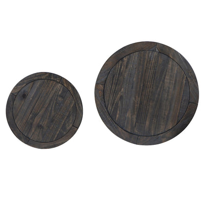 Boswell Peppercorn Round Nesting End Table