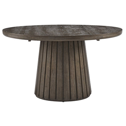 Kavanaugh Weathered Kona Brown Extendable Round Dining Table