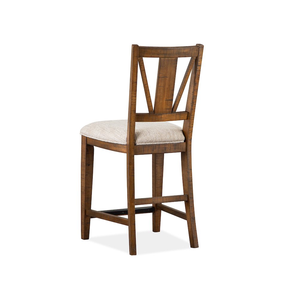 Bay Creek Toasted Nutmeg Upholstered Counter Chair Two Pack