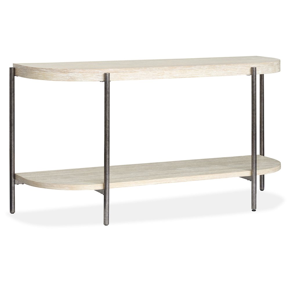Jennings Edgecomb Grey And Weathered Antique Nickel Demilune Sofa Table