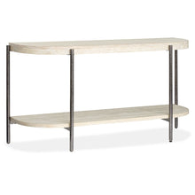 Jennings Edgecomb Grey And Weathered Antique Nickel Demilune Sofa Table