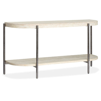 Jennings Edgecomb Grey And Weathered Antique Nickel Demilune Sofa Table