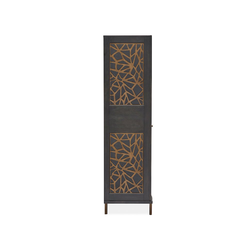 Ryker Nocturn Black And Coventry Grey Display Cabinet
