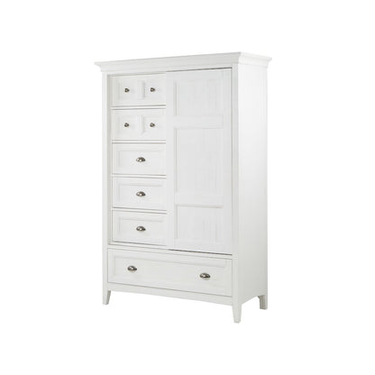 Heron Cove Chalk White And Dovetail Grey Door Chest