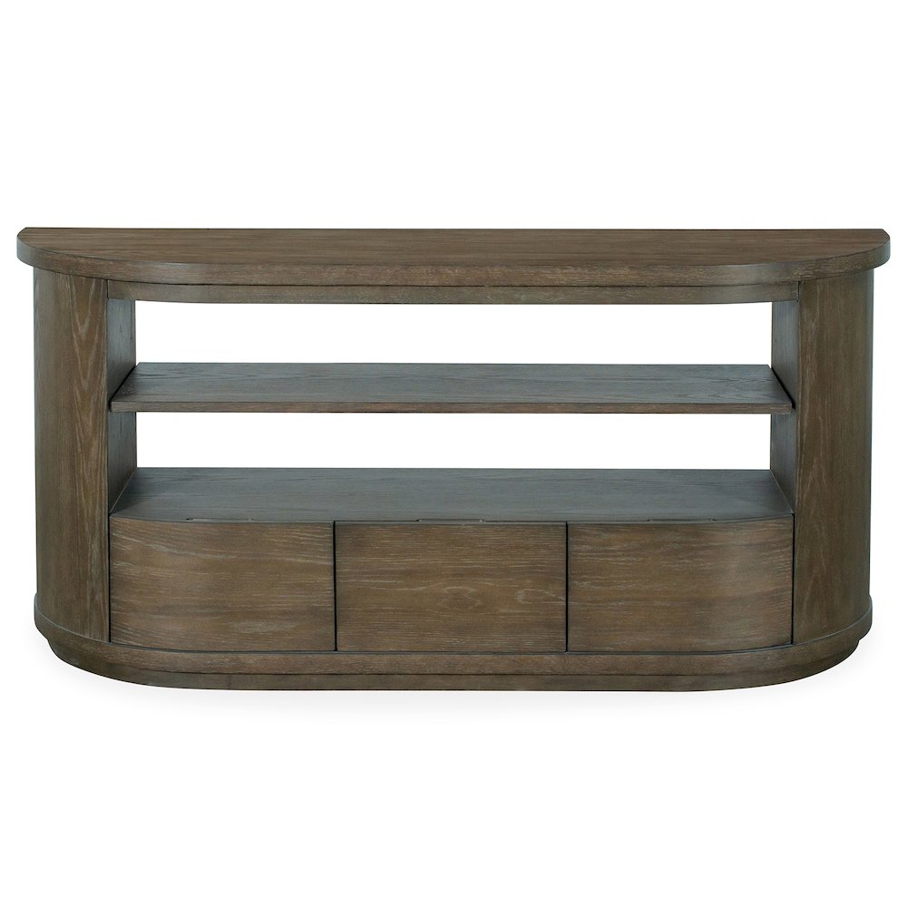 Bosley Lt. Brown Porpoise Demilune Console