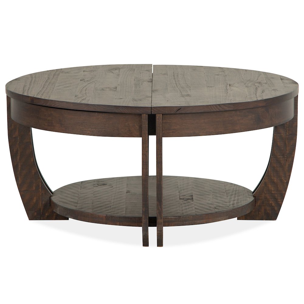 Lyndale Nutmeg Lift Top Storage Cocktail Table With Casters
