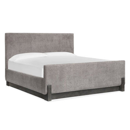 Kinsley Black Heron Queen Upholstered Panel Bed