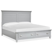 Charleston Harbor Gray California King Grey Panel Storage Bed