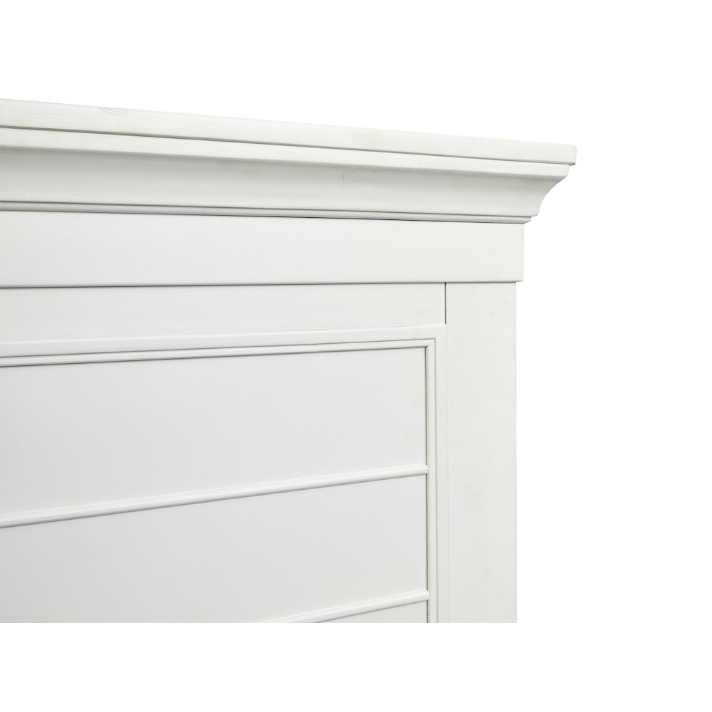 Charleston White Dove California King White Panel Bed