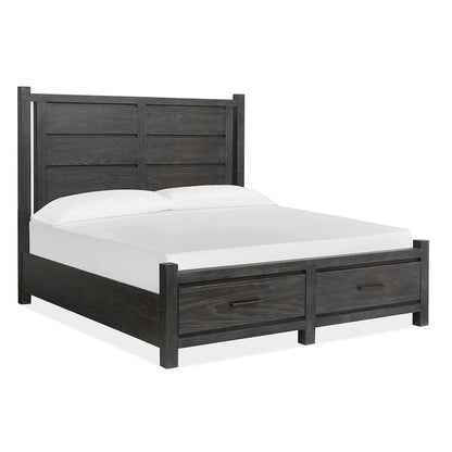 Plum Creek Ravenwood Black King Panel Storage Bed
