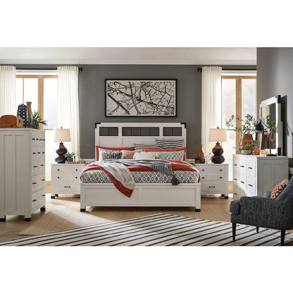 Harper Springs Silo White California King Panel Bed