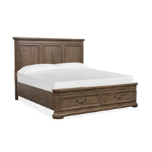 Adler Court Florentine Walnut King Panel Storage Bed