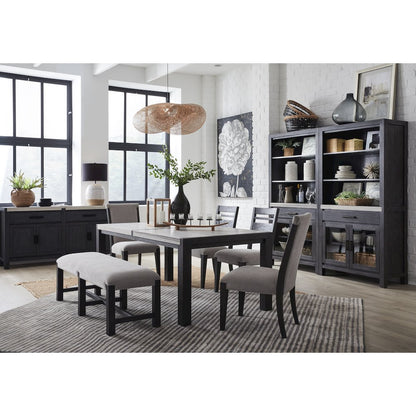 Plum Creek Ravenwood Black Upholstered Side Chair Two Pack