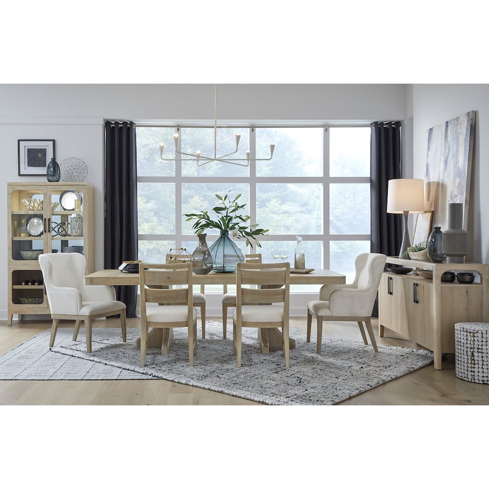 Somerset Butternut Upholstered Arm Chair Two Pack