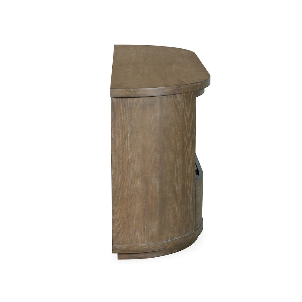 Bosley Lt. Brown Porpoise Demilune Console