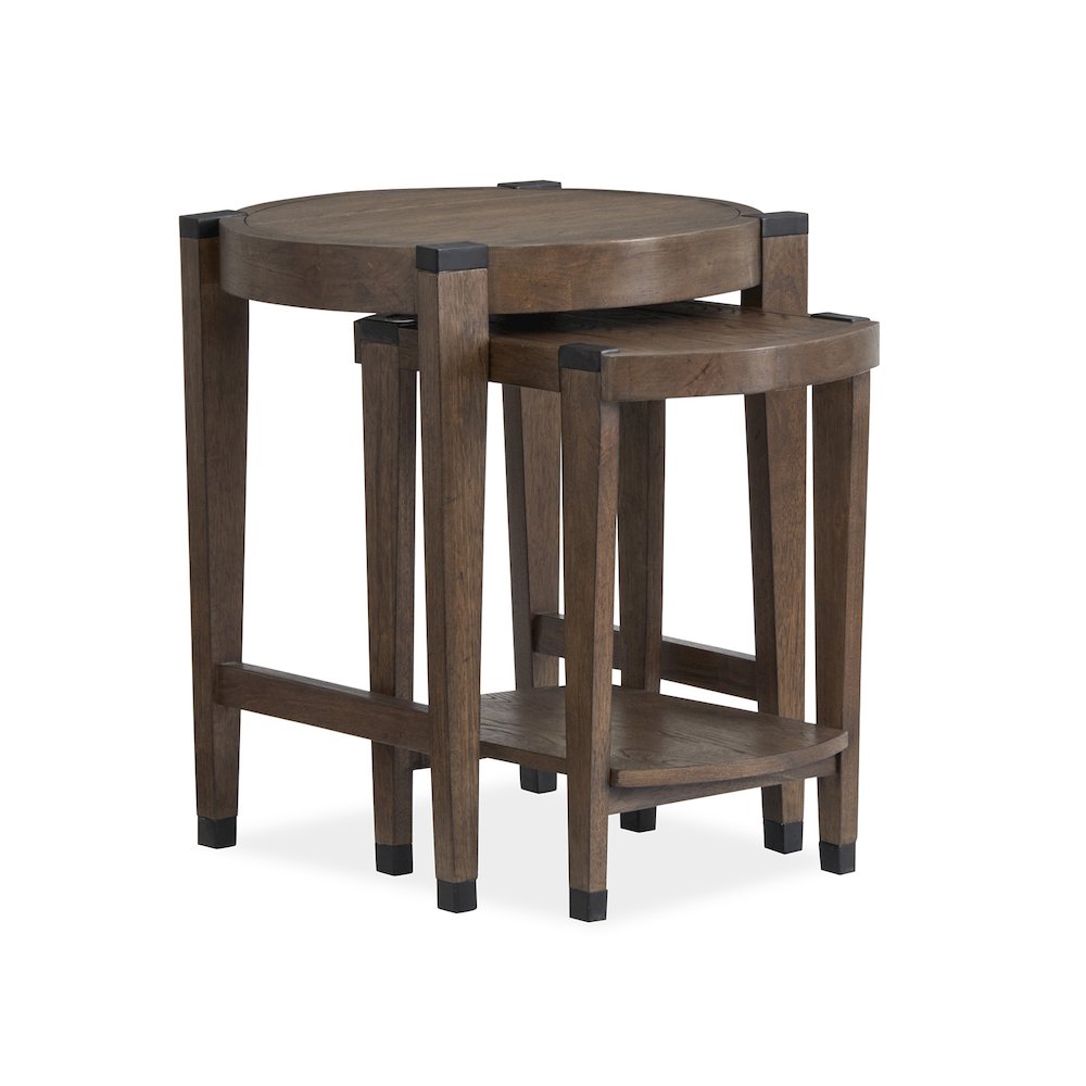 Kaysen Wallaby And Matte Black Nesting End Table
