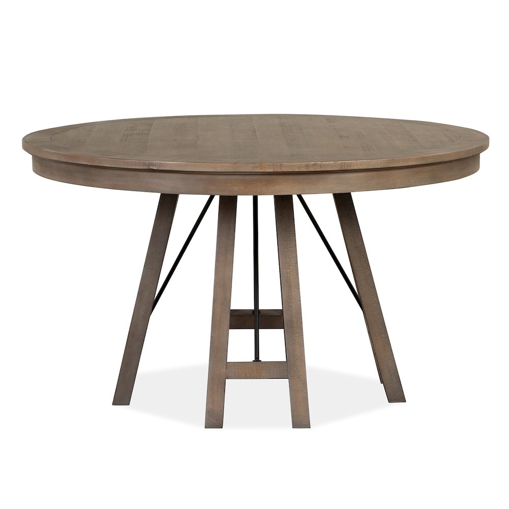 Paxton Place Dovetail Grey 52" Round Dining Table