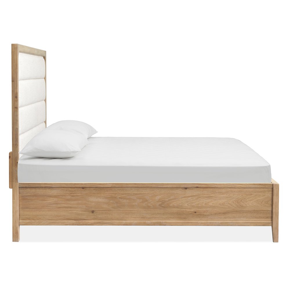 Somerset Butternut Queen Upholstered Panel Bed