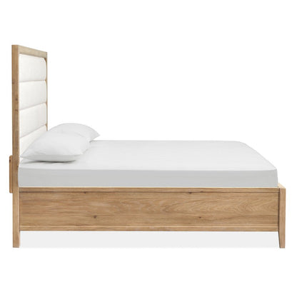 Somerset Butternut Queen Upholstered Panel Bed