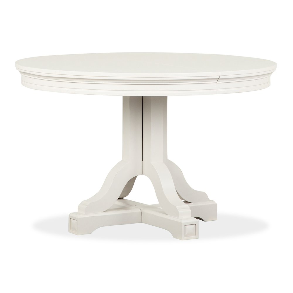 Willowbrook Egg Shell White Extendable 48" Round Dining Table