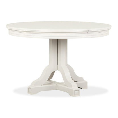 Willowbrook Egg Shell White Extendable 48" Round Dining Table