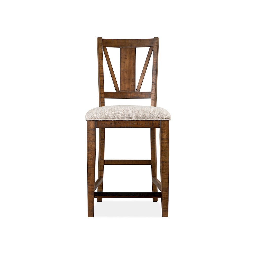 Bay Creek Toasted Nutmeg Upholstered Counter Chair Two Pack