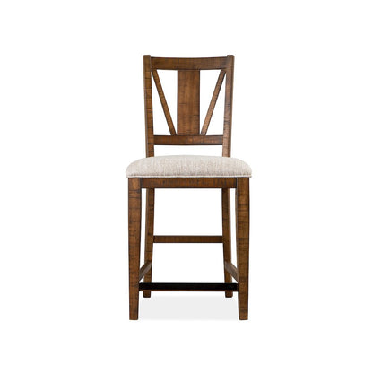 Bay Creek Toasted Nutmeg Upholstered Counter Chair Two Pack