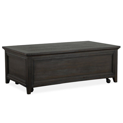 Westley Falls Graphite Lift Top Storage Cocktail Table With Casters