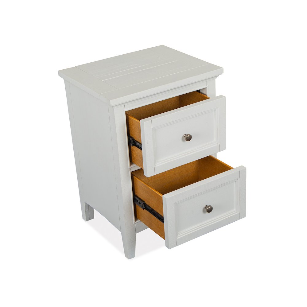 Heron Cove Chalk White And Dovetail Grey Small Drawer Nightstand