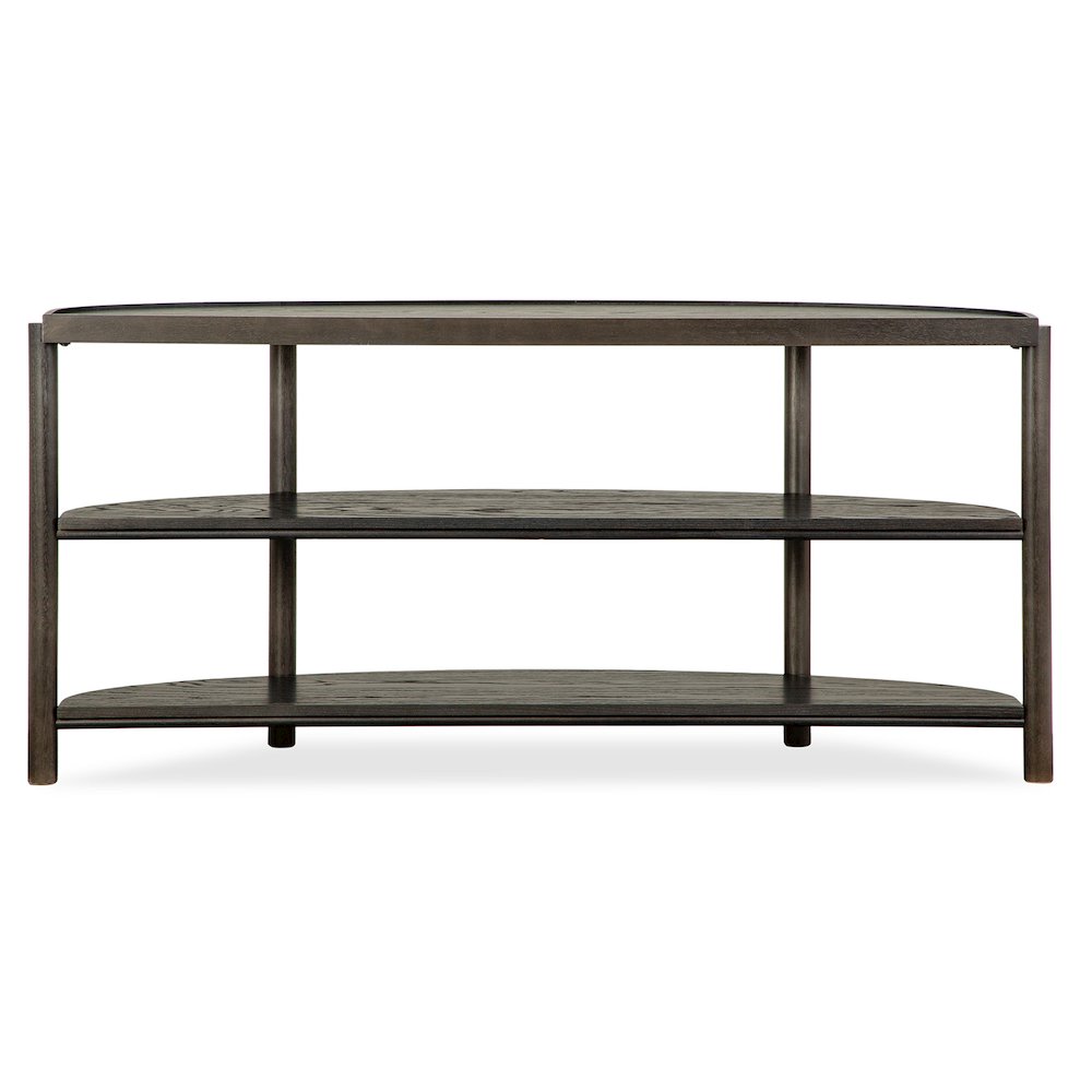 Hadleigh Black Coffee Bean Demilune Sofa Table