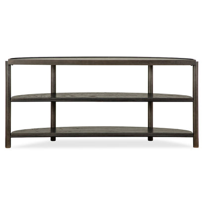 Hadleigh Black Coffee Bean Demilune Sofa Table