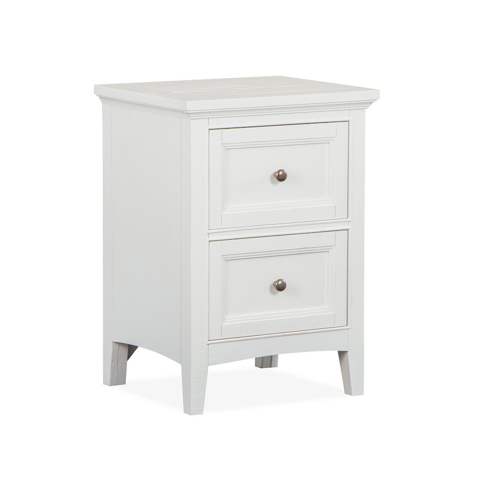 Heron Cove Chalk White And Dovetail Grey Small Drawer Nightstand