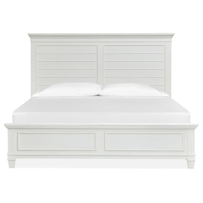 Charleston White Dove Queen White Panel Bed