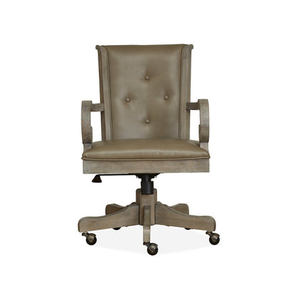 Tinley Park Dove Tail Grey Fully Upholstered Swivel Chair