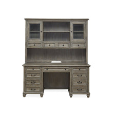 Lancaster Dovetail Grey Credenza With Hutch