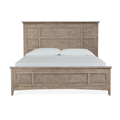 Paxton Place Dovetail Grey California King Panel Storage Bed