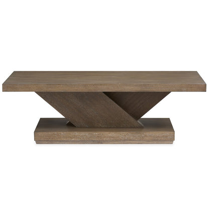 Lansbury Antique Wheat Rectangular Cocktail Table With Casters
