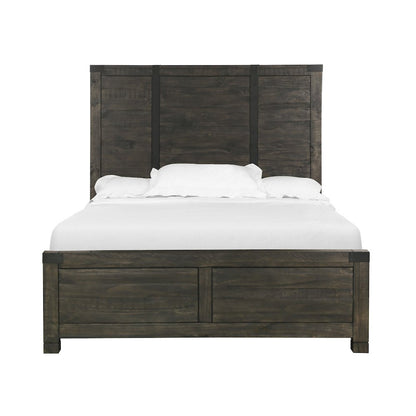 Abington Weathered Charcoal Queen Panel Bed