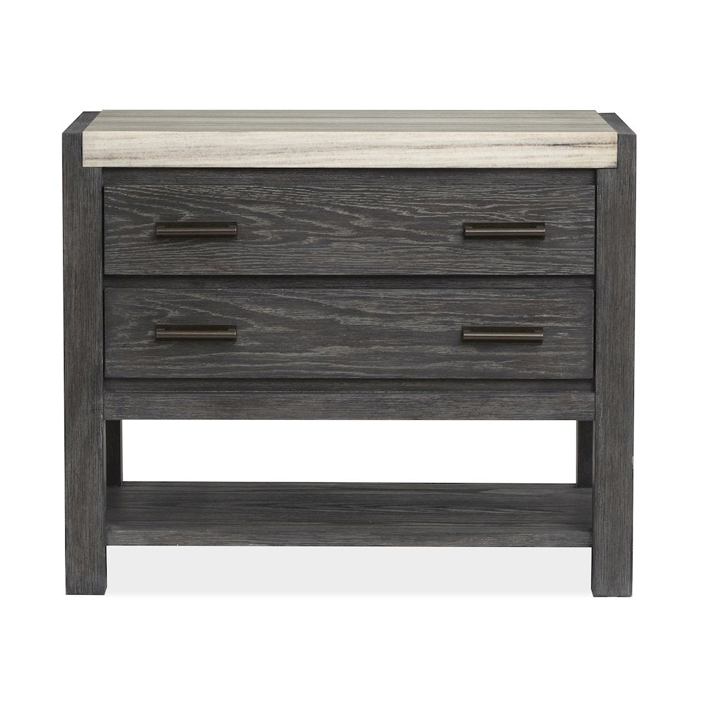Plum Creek Ravenwood Black Open Nightstand